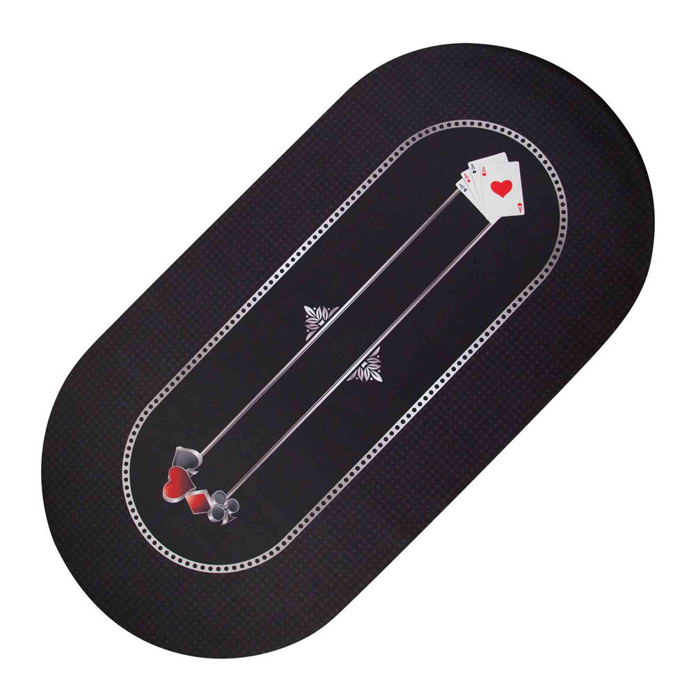 Proveedores de juego de la estera de la sobremesa de la estera negra de lujo del p&oacute;ker de la impresi&oacute;n personalizada del 120*60*0.2cm